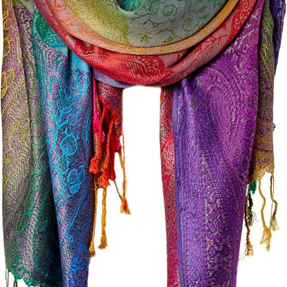 Fashion Women's Silk Scarf Luxury Satin Shawl Wraps